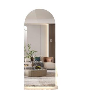 智能led灯镜无框穿衣镜拱门全身镜家用壁挂试衣镜玄关装 饰镜入户