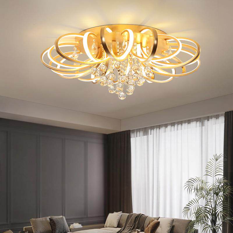 客厅灯轻奢led吸顶灯简约现代大气家用创意个性款卧室灯北欧工艺