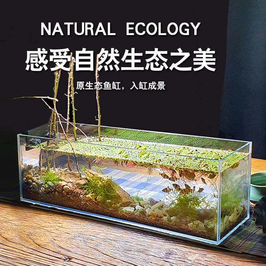 超白玻璃099鱼缸家溪用阳台隔客璃厅电视柜超白断玻鱼缸长条鱼缸