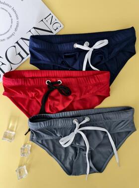 N 38047 Solid Color Men's Swim Trunks 纯色士泳裤