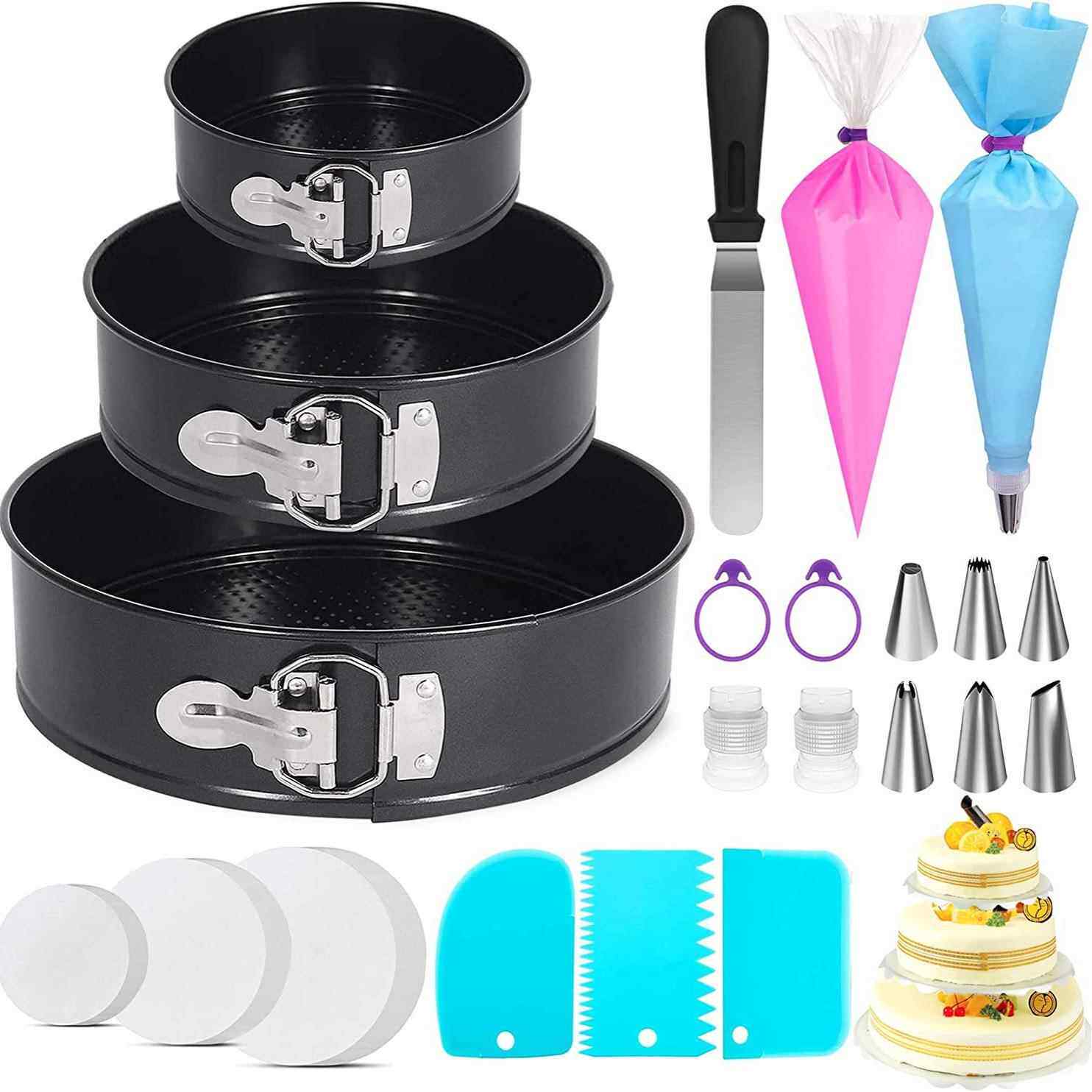 103件套烤盘套装 可拆卸烤盘 不沾硅油纸 蛋糕裱花嘴装饰工具套装