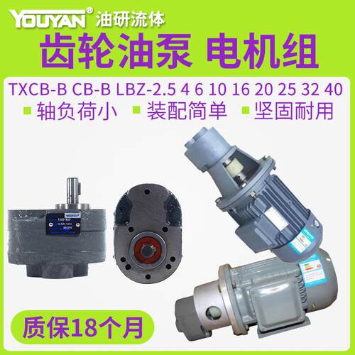 TXCB液压LBZ50立80卧63式CBW齿轮100油泵CB-B10/16/20/40电机组25