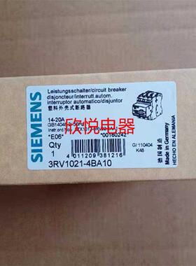 断路器3RV1021-4BA10/4DA10/4CA10/4AA10 1JA10 正品现货