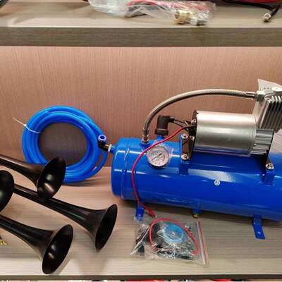 四管气喇叭改装车气泵车顶150psi 6L气罐空气压缩机空压机