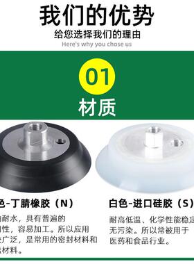 真空吸盘白色耐高温PFYK-100 PFYK-120吸嘴吸盘自动化
