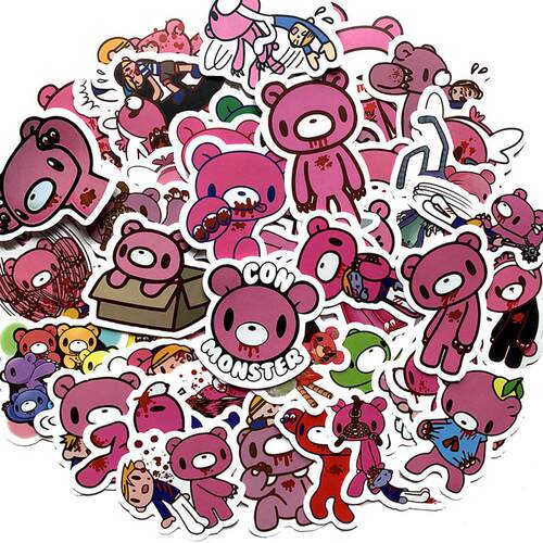 50PCS Angry Bears Stickers Anime Stickers For Laptop Luggag