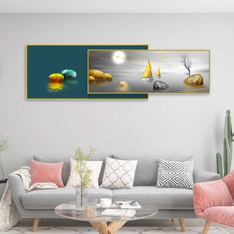 浩隆叠加画现代简约卧室酒店床头画沙发背景壁挂客厅装饰画,家居饰品,现代装饰画,淘宝优惠券,粉丝福利购,淘宝优惠卷