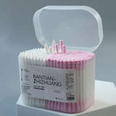 双头棉签掏耳朵专用棉花棒儿童一次性棉棒化妆用纸轴纸棒家用清洁