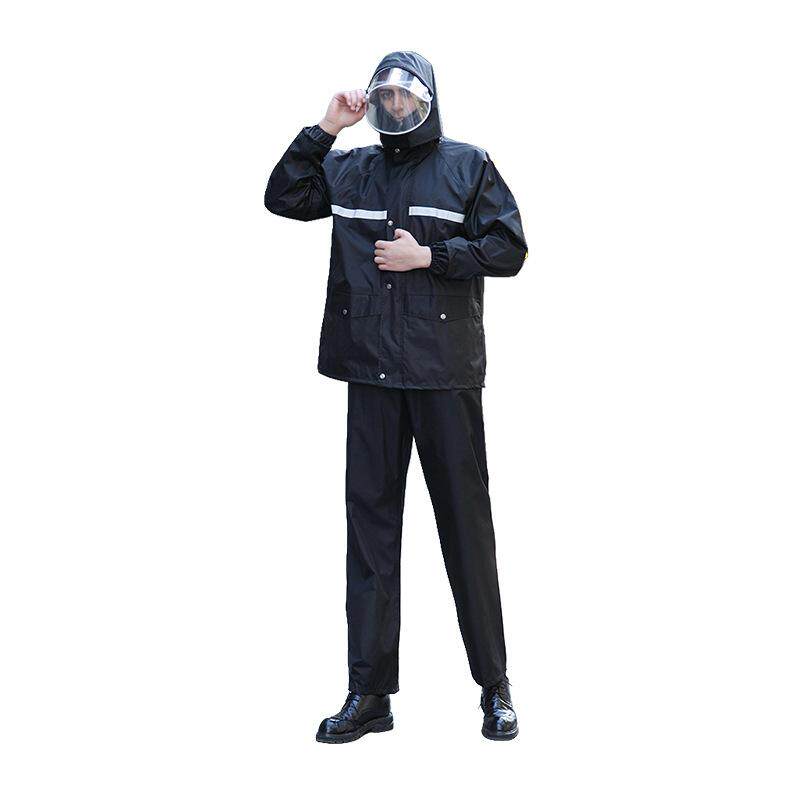 加厚双层分体雨衣雨裤套装外卖成人摩托车雨衣男士长款全身防暴雨