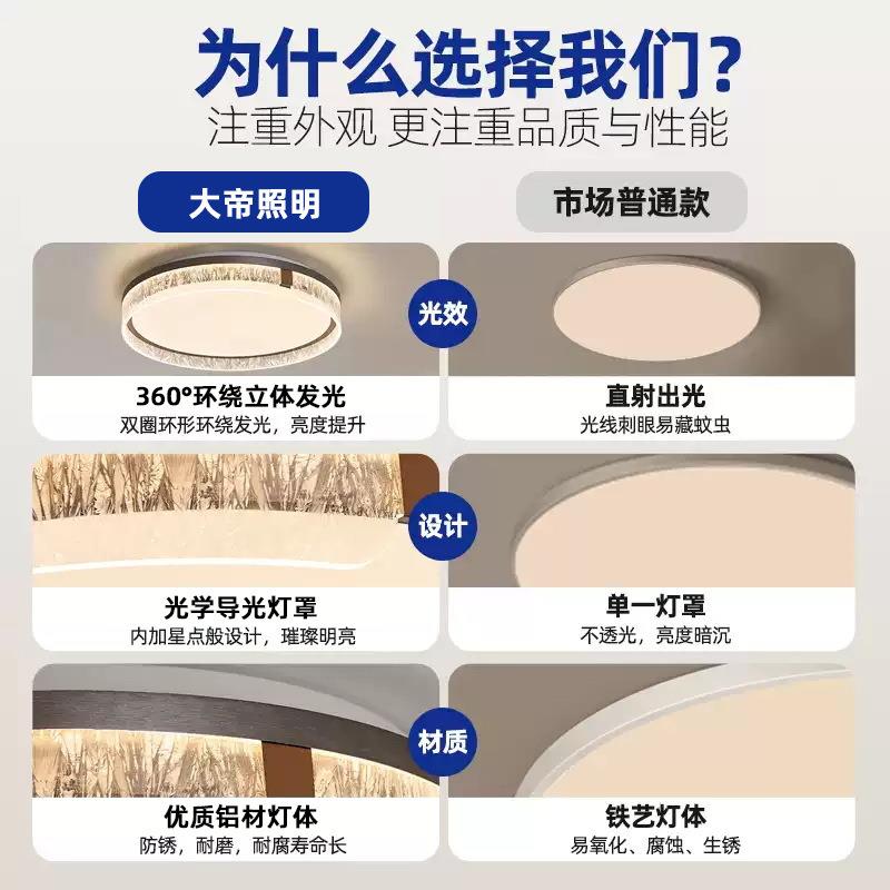 2025新意式轻简设款计师大气450奢护极眼中山灯具简约吸顶灯卧室