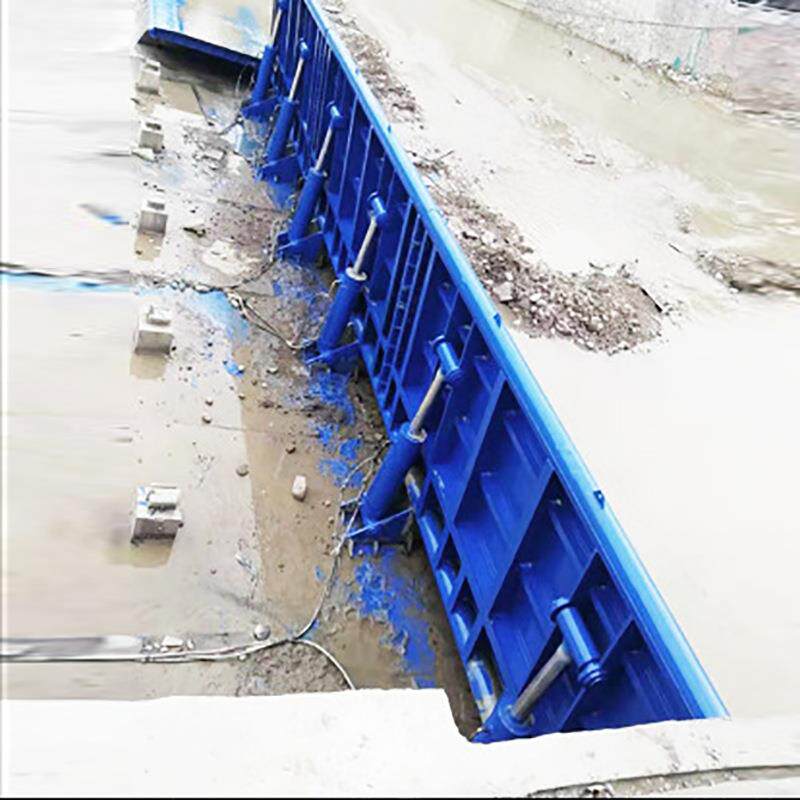 液压翻板闸门水力自控底轴驱动合页坝厂家河道调节液压翻板钢坝闸