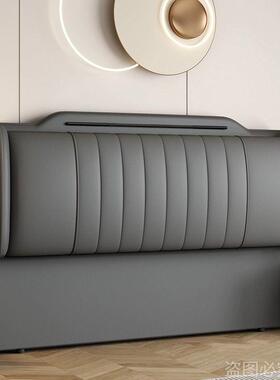 科技布912床头板软包0224新款超双薄简约实现代全木人床头靠背板