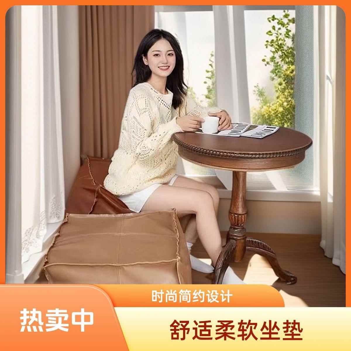 收纳凳便携置物猫抓皮收纳袋防水耐刮多功能储物油蜡皮收纳坐墩子