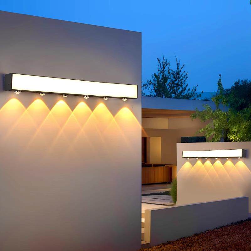 户外接电防水壁灯氛围庭院灯过道阳台围墙别墅花园长条山丘洗墙灯