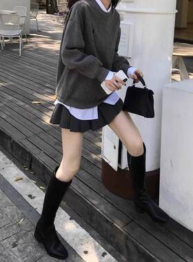 欧洲站春装气质女神范御姐两件套洋派炸街网红港风套装女覆古chic