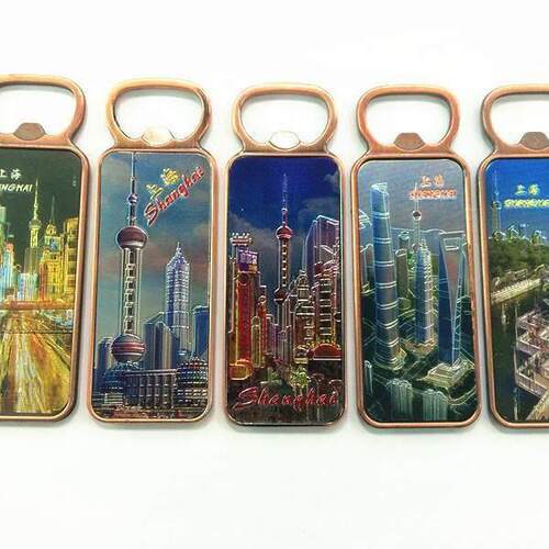 Shanghai chinese souvenir China bottle opener fridge magnet