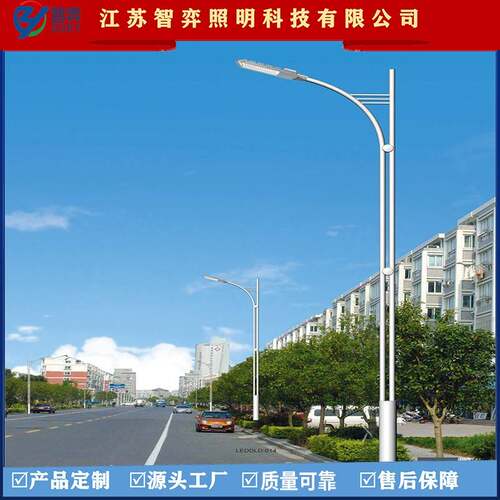 厂家直销 道路单臂LED路灯 球场照明路灯 双连杆路灯