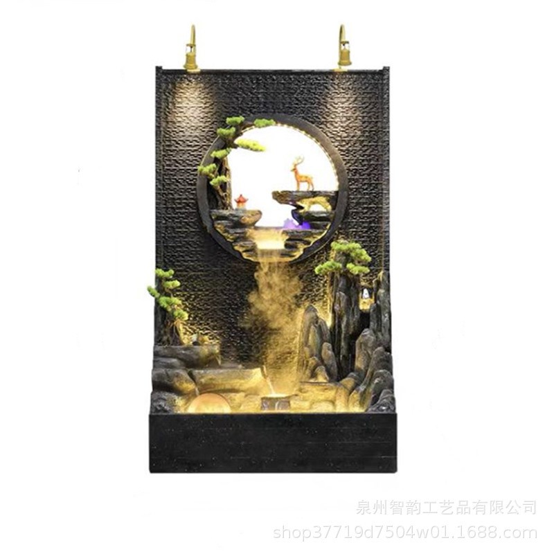 【折扣价】假山喷泉流水墙摆件客厅玄关办L公茶室庭院阳台别墅落
