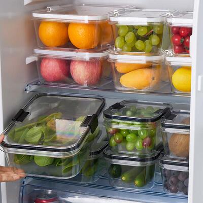 New Square Transparent Airtight Fresh-Keeping Lunch Box, Kit