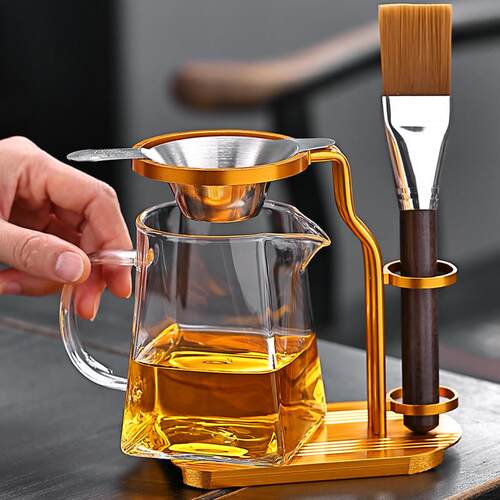 耐热玻璃公道杯加厚玻璃分茶器大号茶海过滤茶漏功夫茶具茶道配件