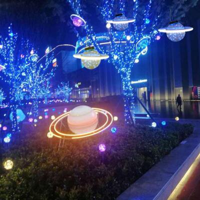 户外挂防水树圆灯婚庆道具灯球街道树亮化太空星球木灯景TZ-1688A