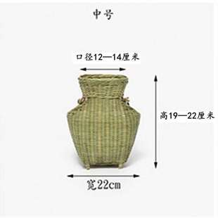 户外老式鱼篓装鱼筐手工编织采摘篓黄鳝篓仿旧虾笼舞台道具竹篓子