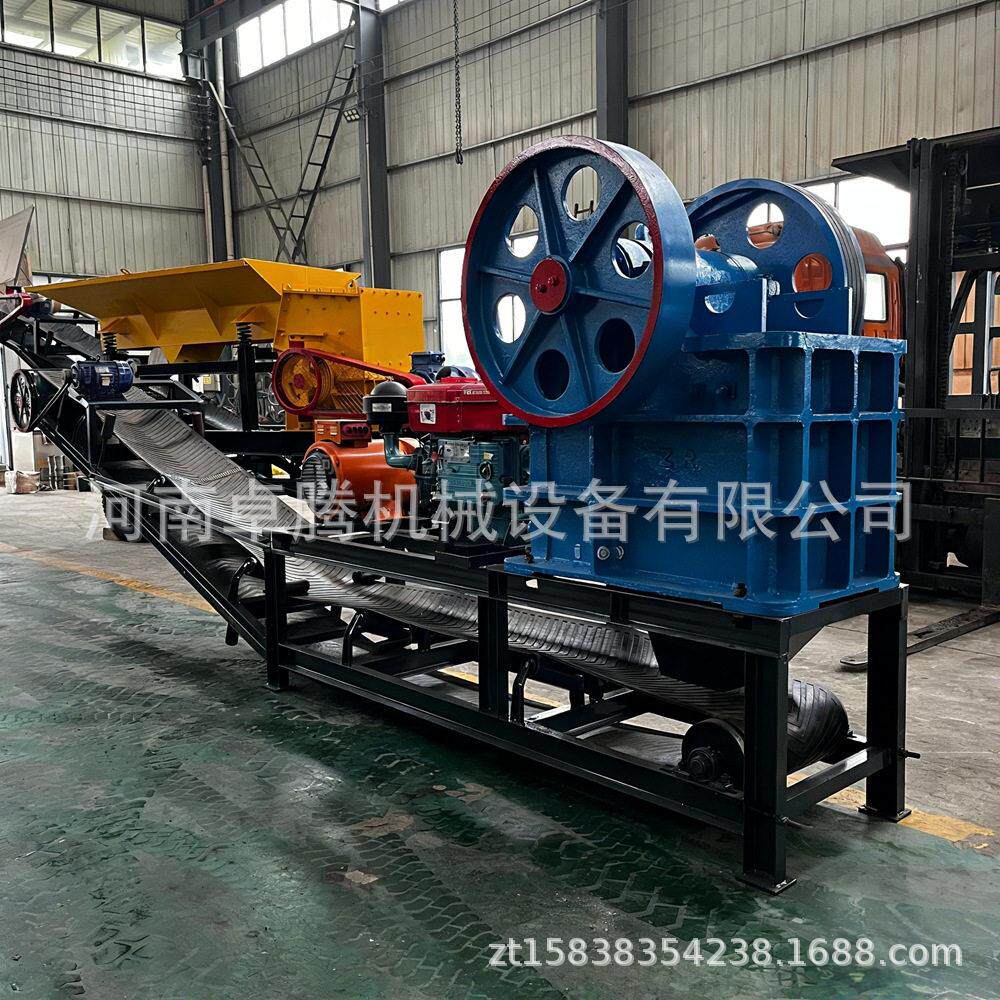 出口柴油动力混凝土石英石颚式破碎机建筑废料砖头瓦块颚式破碎机