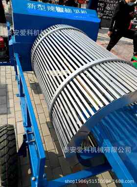 小型椒朝天椒摘摘果机辣去把LLC机摘辣机收获机新椒型辣椒采机