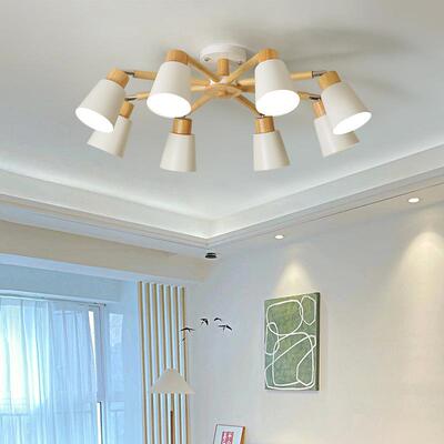 北吊灯客欧厅灯简GUP约现大气ins风主代卧室厅灯家用日式原木灯餐