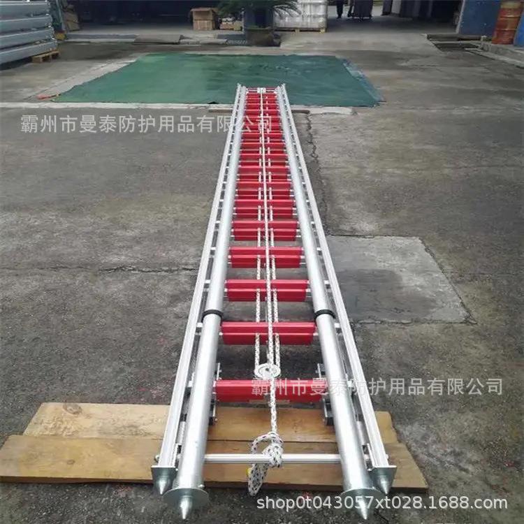 可伸缩式三节金属梯H型铝合金无焊接升降梯多用途高空作业工程梯