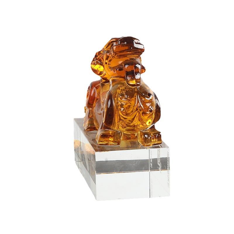 琉璃貔貅摆件招财工艺品商务礼品合金铜钱祥瑞风水琉璃摆件礼盒
