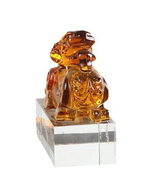 琉璃貔貅摆件招财工艺品商务礼品合金铜钱祥瑞风水琉璃摆件礼盒
