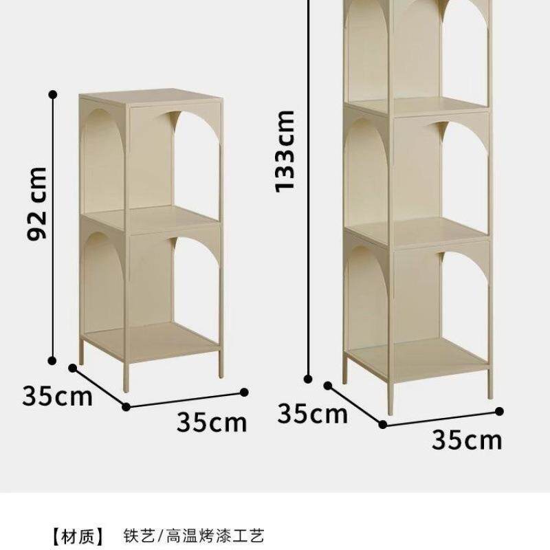 客厅创意书架转角角落落地收纳置物架墙边铁艺置物柜墙角靠墙书柜