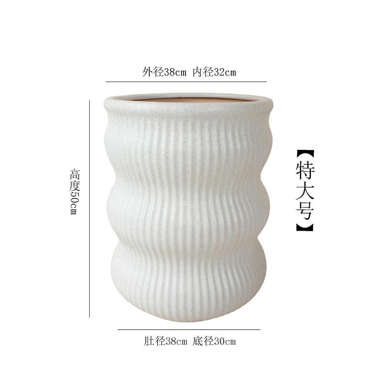 百合盆栽阳台款葫芦陶瓷龙舌兰种树大口花盆简约专用竹客厅径家用