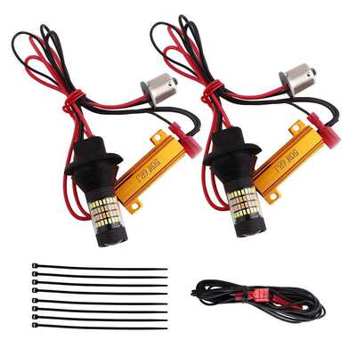 汽车LEDT20双色转向灯BA15S解码转向日行灯T151156尾灯96SMD