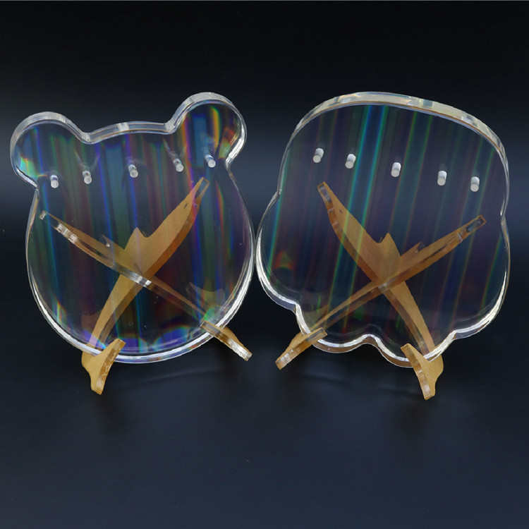 彩虹拇指琴透明亚克力板17音彩色款卡林巴炫彩水晶配件批发