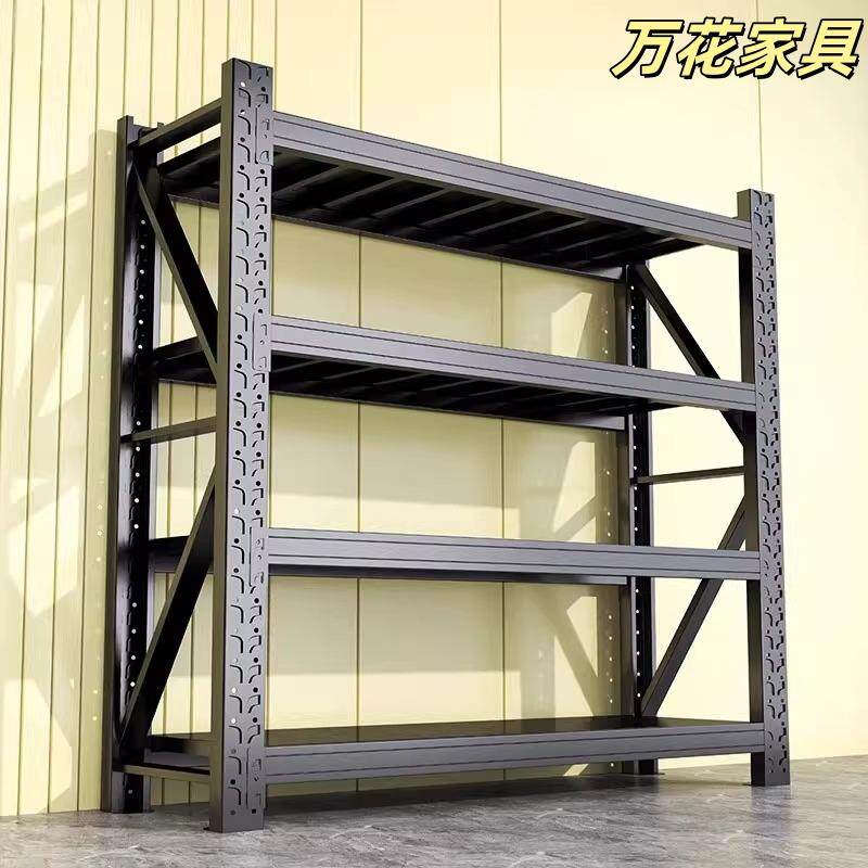 仓储货架置物架可调节货架超市驿站收纳层架焊接款蝴蝶扣设计货架