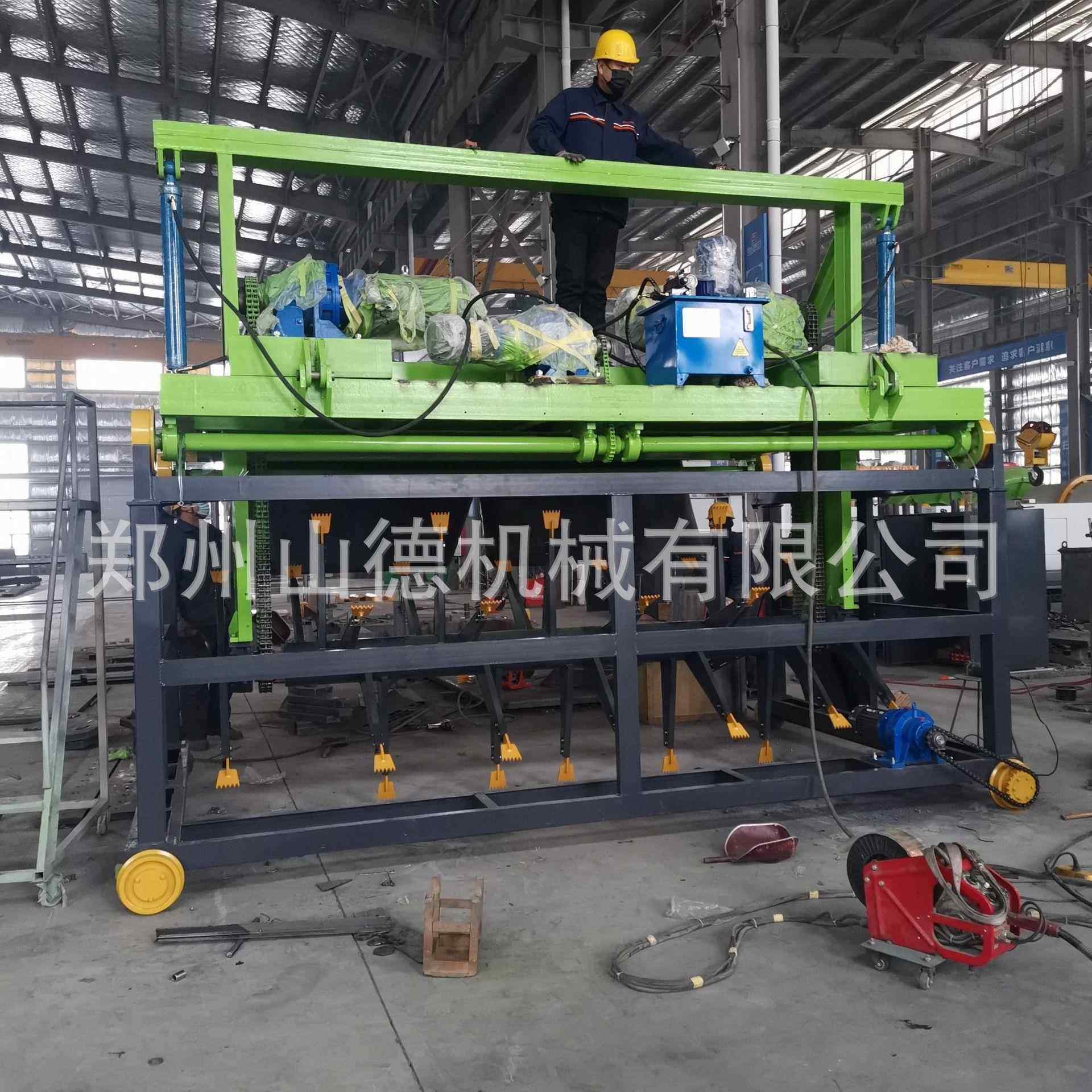 猪粪液压升降槽发酵设备新型有机肥翻抛机牛粪污泥导轨式翻堆机