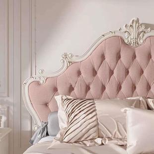 欧式 风床轻奢高档双人软包储 豪实木简约别墅奢华华雕花大BRE法式