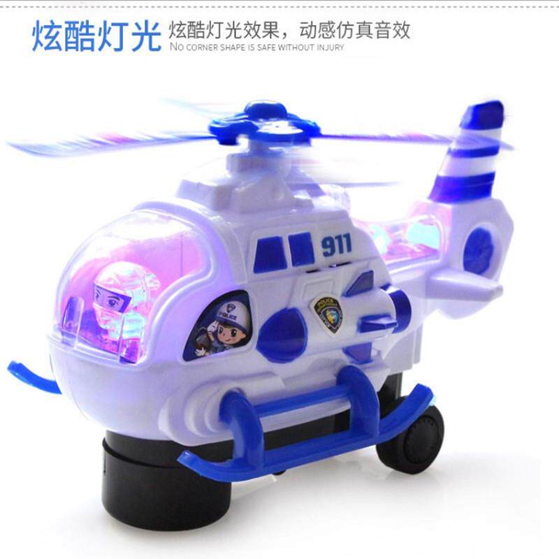 儿童电动飞机玩具万向轮 发光直升机坦克模型地摊热卖男孩玩具车