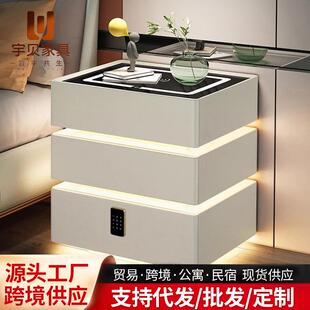 现代轻奢简约免安装 床头柜一体家用实用卧室酒店房间悬浮床边柜子