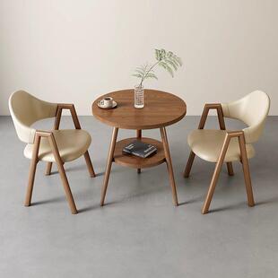 接待北欧意式桌椅圆桌组合轻奢简约现代台商洽谈阳台奶茶休闲客厅