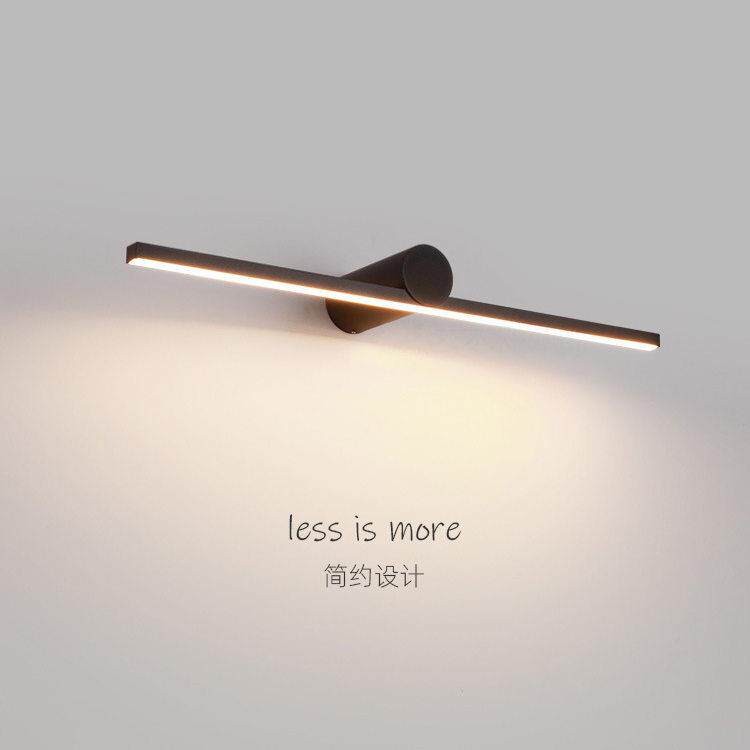 镜前灯丹麦极简设计LED长条壁灯北欧简约现代照画过道背景墙灯具