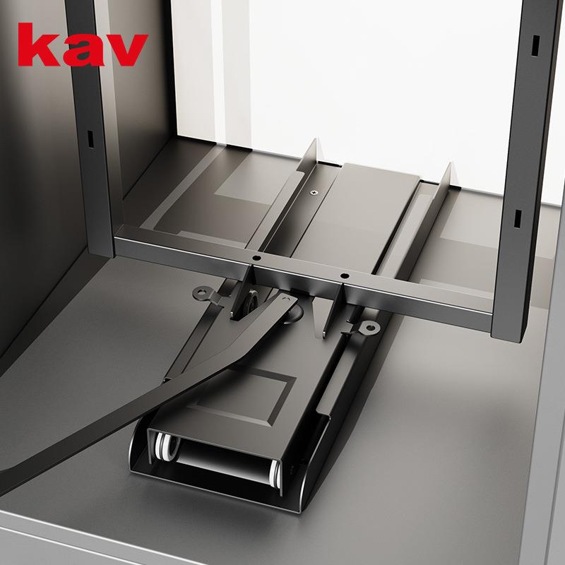 kav凯威厨房橱柜高柜多层联动铝合金钢化玻璃大怪物拉篮置物架