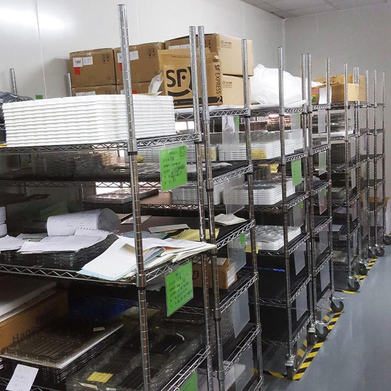 置物架不锈钢色仓储货架车间周转物料架家用线网收纳架冷库线网架
