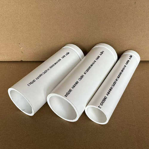 HDPE沟槽实壁静音管pe白色排水管规格50-200PP管白色pe管柔性连接