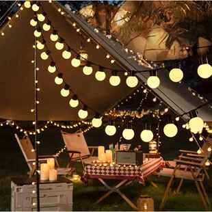 跨境户外露营网红LED大球泡灯串彩灯灯婚庆氛围装饰露营串灯