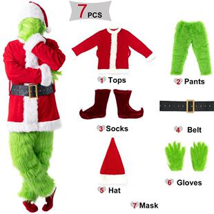 Christmas costume cosplay costumes圣诞老人圣诞服装扮演衣服