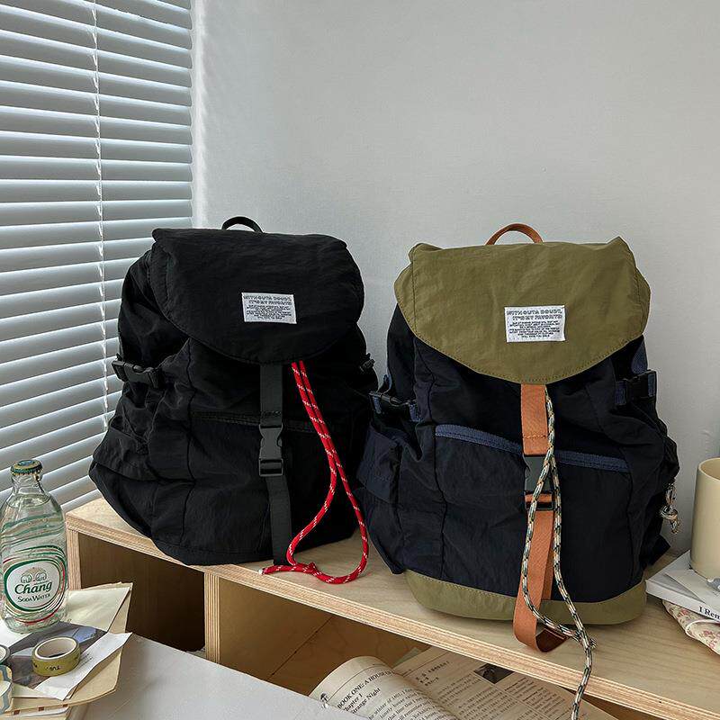 幼儿园儿童背包潮酷男孩上学大容量护脊双肩包简约个性外出帆布包