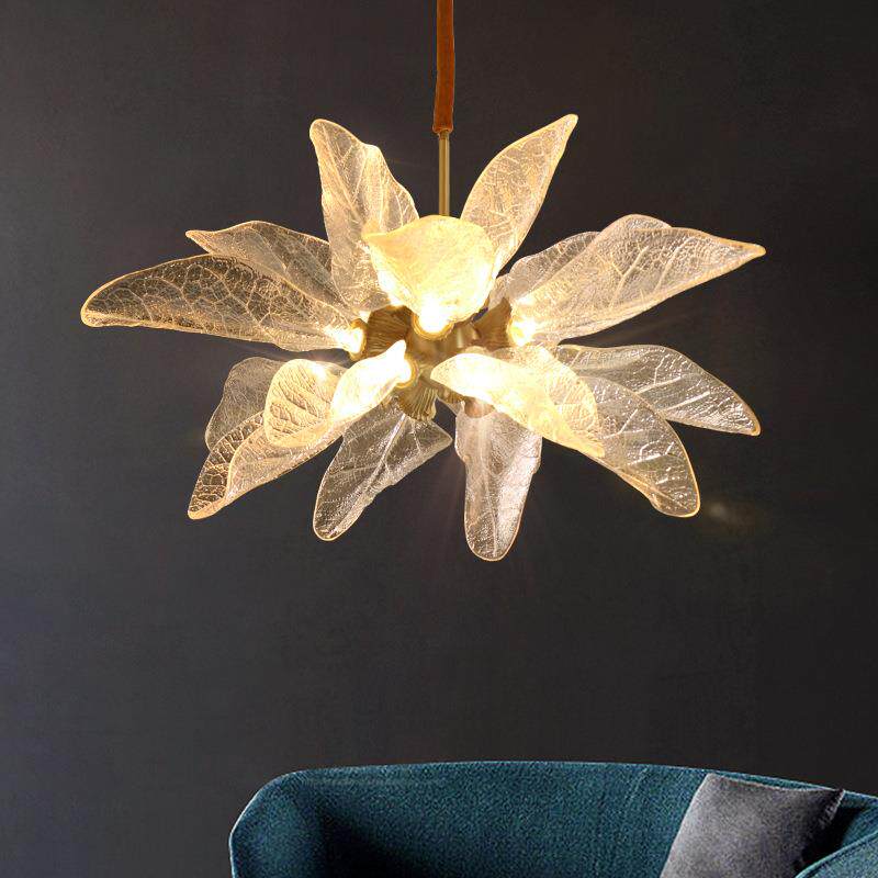 全铜树枝吊灯客厅设计师别墅奢华个性创意树叶灯饰灯具设计师款